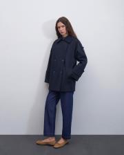 manşet detaylı koton trençkot lacivert 3