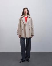 manşet detaylı koton trençkot taş 2
