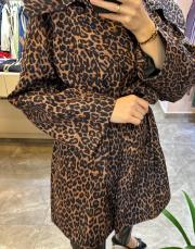 premium geniş yakalı trençkot leopar leopar 4