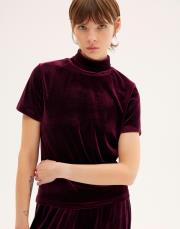 noemi kadife bluz vişne