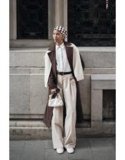 dökümlü bol palazzo pantolon taş