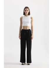 modal örme bol kesim pantolon siyah