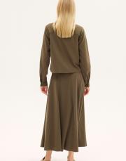 ınes taşlı etekli takım haki 4