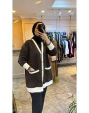 ghisa angora hırka kahve