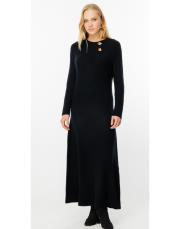 ghisa triko elbise siyah
