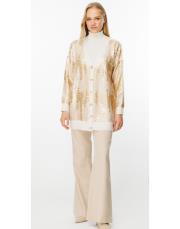 ghisa pullu hırka ekru