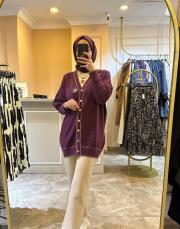 ghisa aksesuar detaylı triko kalın bordo