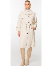 ghisa balıkçı yaka kaban ekru