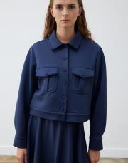 lena puf spor kısa ceket lacivert