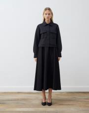 lena puf spor kısa ceket siyah