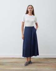 gold scuba pileli etek lacivert