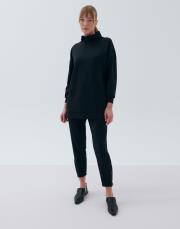 carla fermuar detaylı scuba takım siyah