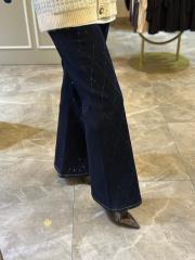 ghisa taşlı jean pantolon lacivert