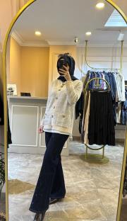 ghisa taşlı jean pantolon lacivert 4