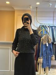 pırıl triko kazak siyah