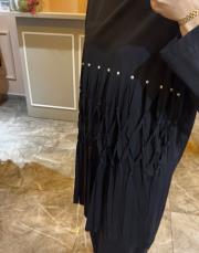 ceremony düğümlü ve saçaklı bambu takım siyah 3