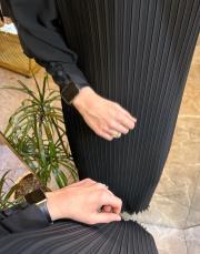 zems pilise detaylı elbise siyah 3