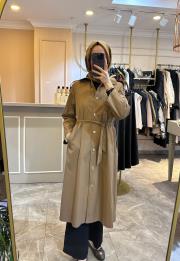 ghisa paraşüt kumaş ince trençkot kap camel 2