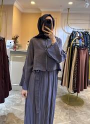 arkası çapraz bağlamalı bolerolu pasıon elbise indigo 4