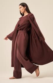 ceremony içi dubai dışı pasion çift taraflı kap kızıl kahve 2