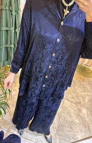 zems cupra ipek pantolonlu takım lacivert 3