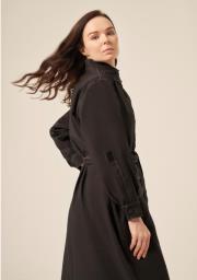 ceremony kontrast dikişli önü çıtçıtlı dubai gömlek kap siyah 3