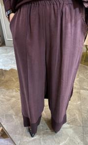 ceremony bol paça beli lastikli pasıon pantolon bordo