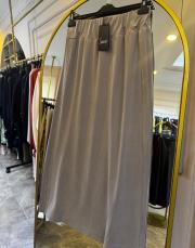 sentez yanı nervürlü modal kumaş etek gri