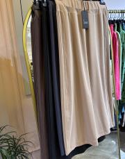 sentez yanı nervürlü modal kumaş etek siyah