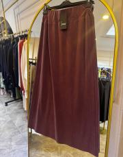 sentez yanı nervürlü modal kumaş etek bordo