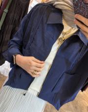 ceremony önden iki cepli kısa dubai ceket lacivert 3