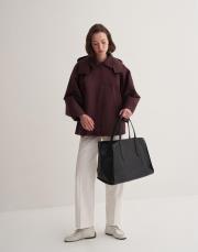 kk desıgn parçalı koton trençkot mürdüm 2