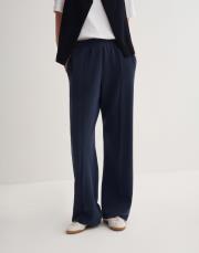 kk desıgn modal düz kesim bol pantolon lacivert