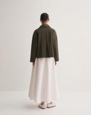 kk desıgn kruvaze kısa trençkot haki 2