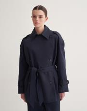 kk  desıgn organik koton trençkot lacivert