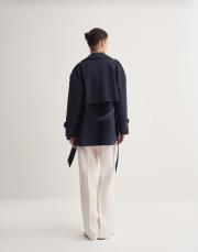 kk  desıgn organik koton trençkot lacivert 2