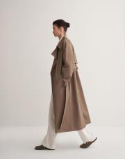 kk desıgn geniş yakalı koton trençkot açık haki 3