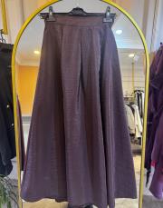 ceremony arkası lastikli önü pileli dubai etek bordo