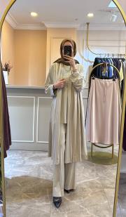 ceremony eteği katlı dikişli arkası aller detaylı uzun bambu kap taş