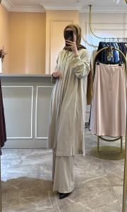 ceremony eteği katlı dikişli arkası aller detaylı uzun bambu kap taş 2