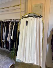 sentez yandex tek pile geniş paça pantolon ekru