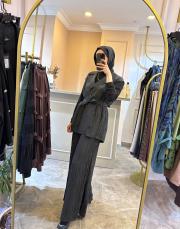 ceremony caliente  belden bağlamalı yelek siyah