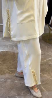 ghisa boncuk işleme detaylı takım ekru 5