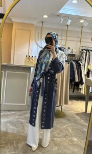 ghisa kuş gözü detaylı kap lacivert