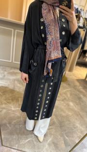 ghisa kuş gözü detaylı kap siyah