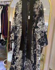 zems dantel işlemeli abaya siyah 2