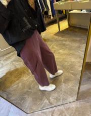 duti keten havuç pantolon mürdüm 3