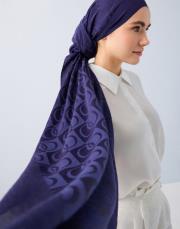 ımannoor dama desen naia şal lacivert