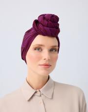 ımannoor dama desen naia şal mürdüm