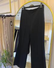 yüksek bel ispanyol paça pantolon siyah
